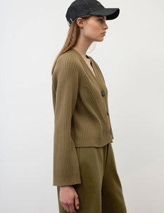 Cropped V-Neck Cardigan Made of Organic Cotton