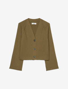 Cropped V-Neck Cardigan Made of Organic Cotton